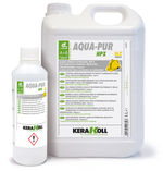 Barniz al agua certificado, referencia Aqua-Pur HPX de Kerakoll. Satinado